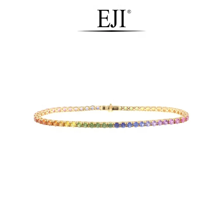 2021 New Product 18K Gold Rainbow Sapphire Bracelet For Men And Women 
2021 New Product 18K Gold Rainbow Sapphire Bracelet For Men And Women