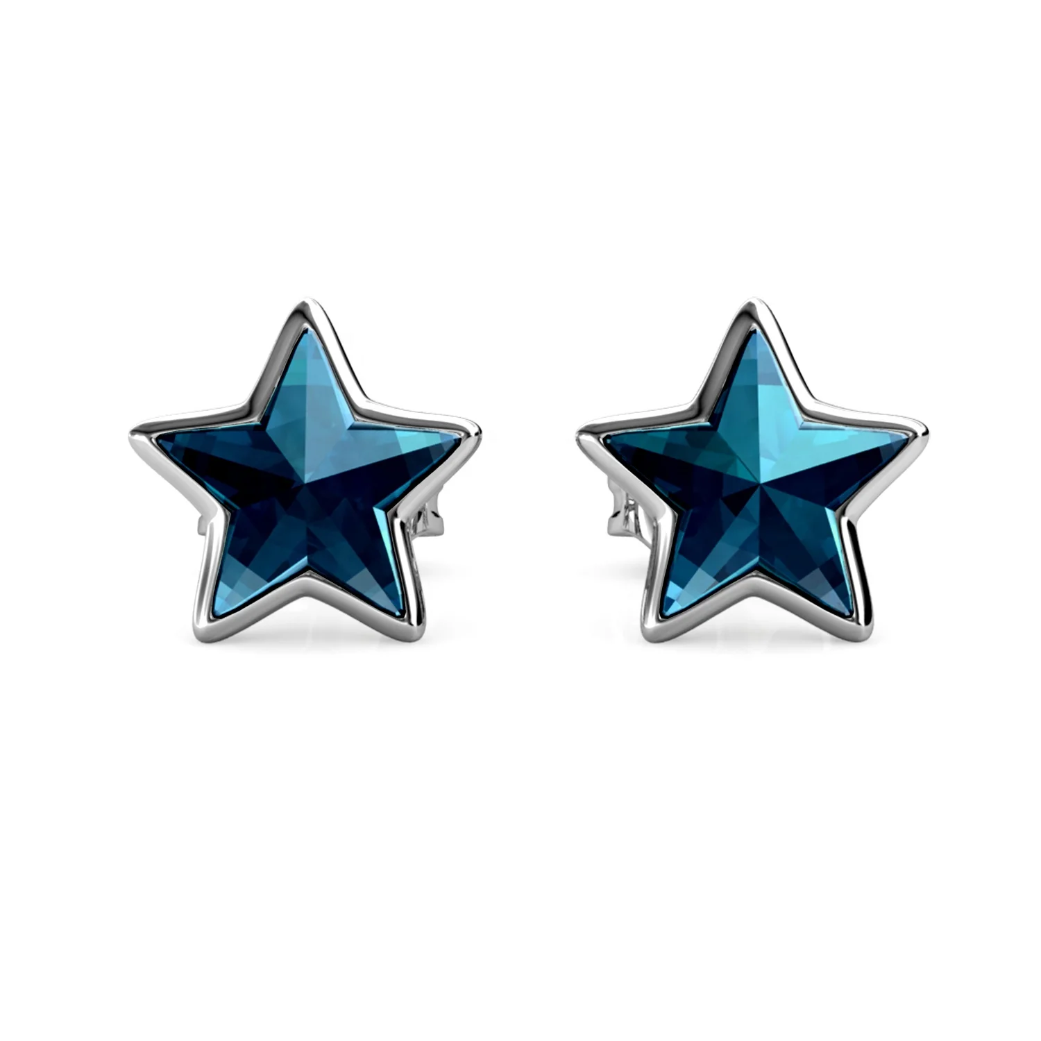 Sterling Silver 925 High Quality Crystal Christmas Gift Jewelry Blue Star Shaped Etoile Stud Earrings Destiny Jewellery
Sterling Silver 925 High Quality Crystal Christmas Gift Jewelry Blue Star Shaped Etoile Stud Earrings Destiny Jewellery