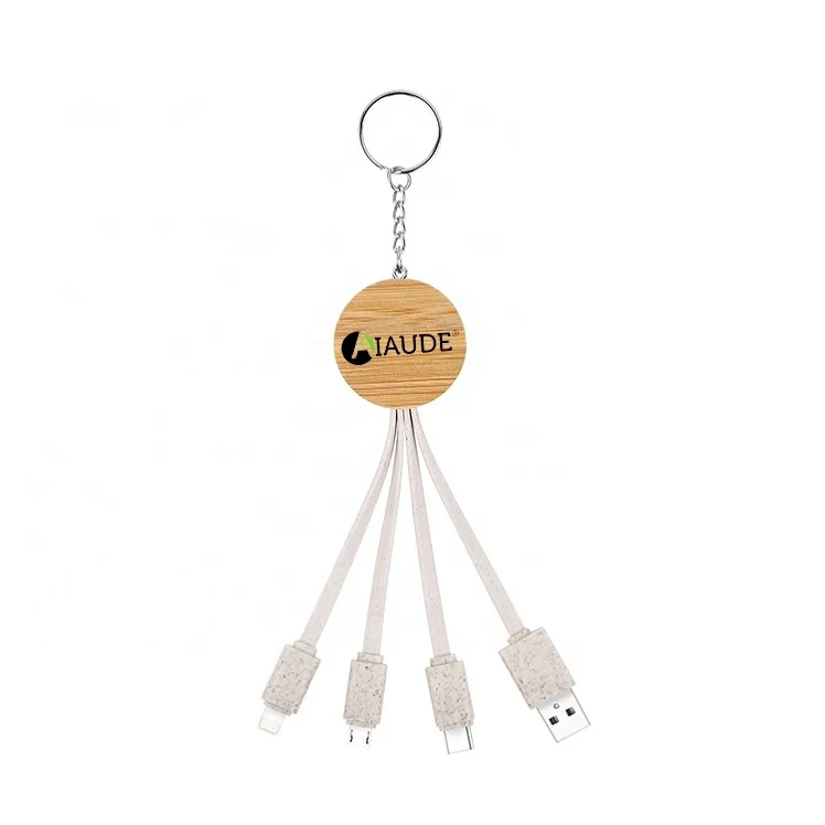 Environmental ECO Friendly Gadget 3 in 1 Data Cord Bamboo Charging Cable with Keychain
Environmental ECO Friendly Gadget 3 in 1 Data Cord Bamboo Charging Cable with Keychain