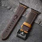 Factory Sell Crazy Horse Leather Band For Apple Watch 38mm 42mm Genuine Leather Vintage Watch Band