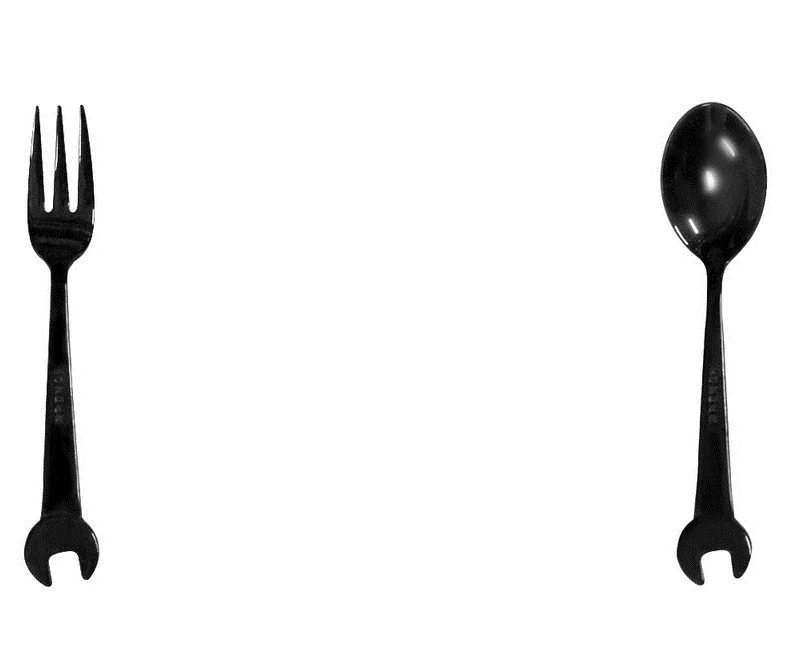 Creative Wrench shape spoon and fork cutlery set,Black 1810 stainless steel useful table dinnerware, Copper
Creative Wrench shape spoon and fork cutlery set,Black 1810 stainless steel useful table dinnerware, Copper