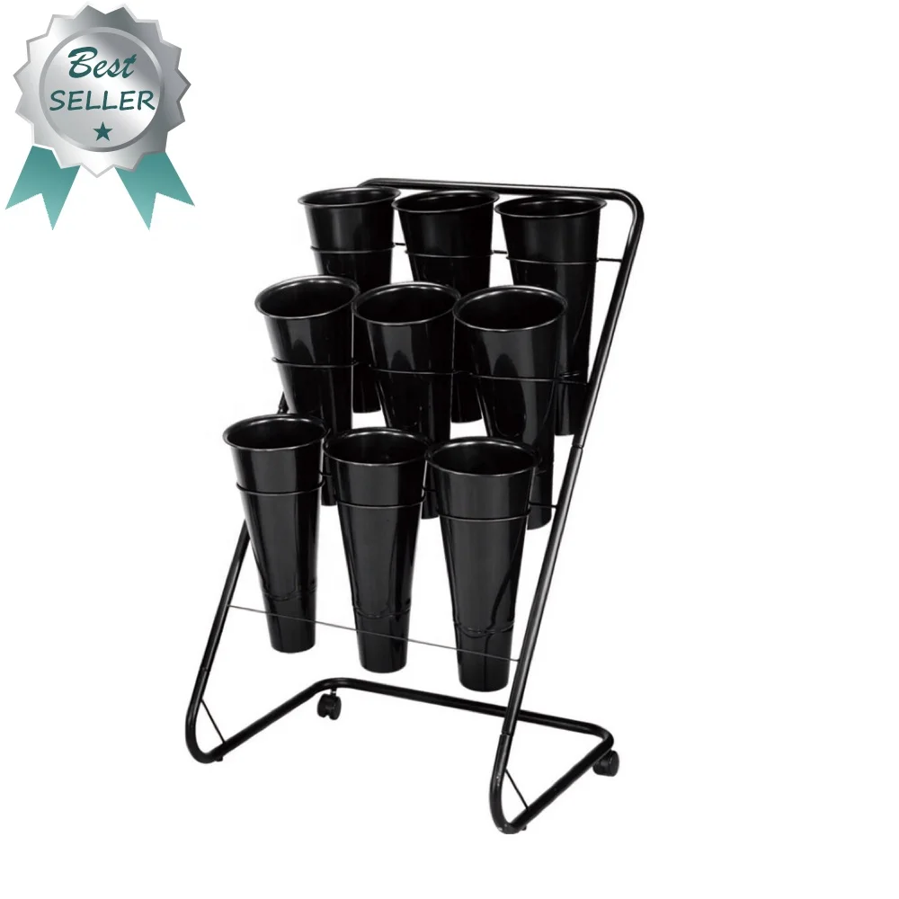 3 tier metal flower bouquet stand plastic floral buckets cart garden display stands
3 tier metal flower bouquet stand plastic floral buckets cart garden display stands