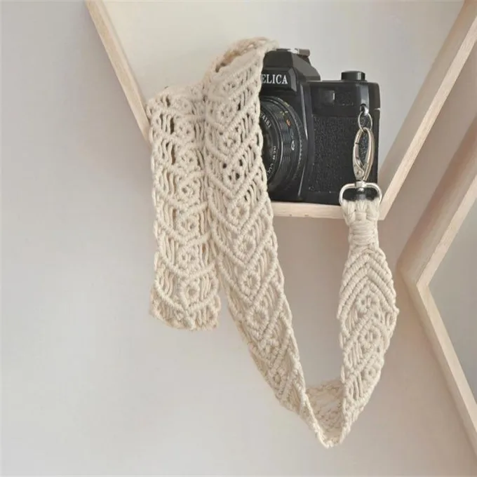 New best W10001 Macrame white camera strap Woven natural cotton cord shoulder Gift with hearts for photographer and traveler
New best W10001 Macrame white camera strap Woven natural cotton cord shoulder Gift with hearts for photographer and traveler