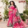 Casual wear Pink and Gray Colour Saree
