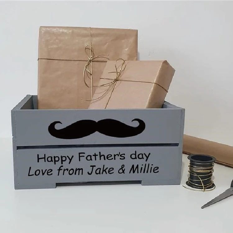 Customized Christmas Eve Wood Crate Box, Multi 
Customized Christmas Eve Wood Crate Box, Multi