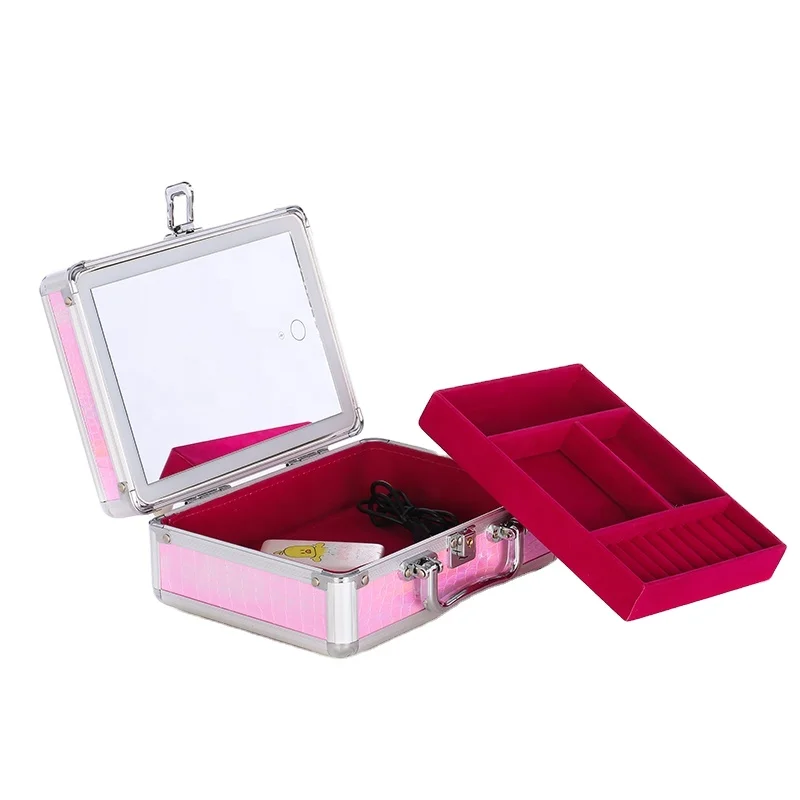 Fashion Aluminum Leather Cover Cosmetic Case Portable Vanity Beauty Case LED Lighted Makeup Box, Pink;custom
Fashion Aluminum Leather Cover Cosmetic Case Portable Vanity Beauty Case LED Lighted Makeup Box, Pink;custom