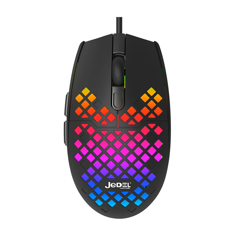 

Jedel GM1150 6D Gaming Mouse Wired Game Mouses Backlit Ergonomic Mice Programmable with Backlight Modes up to 6400 DPI for Windo