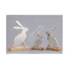 Christmas Decor Sculpture Metal Rabbit