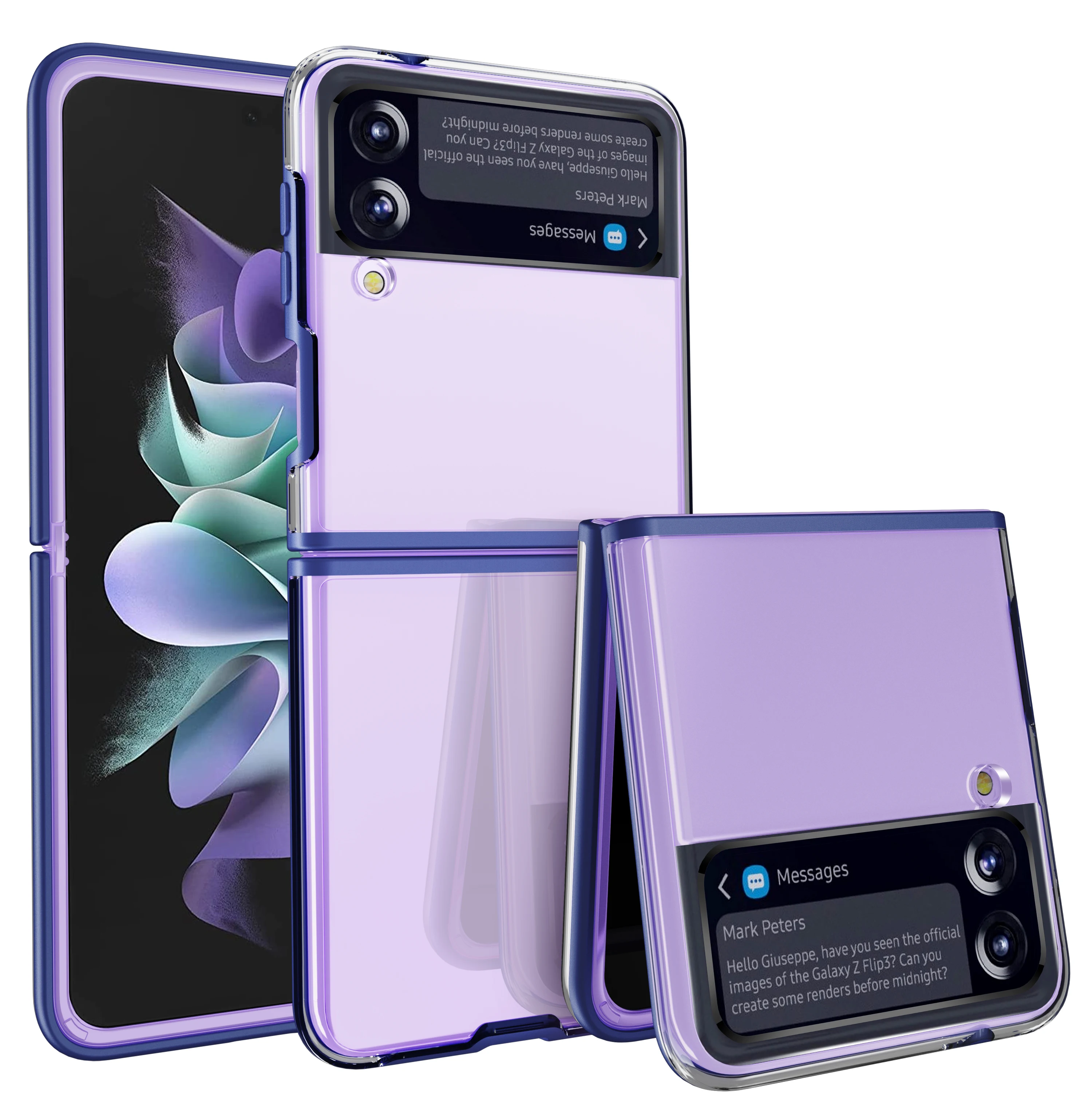 TPU PC Shockproof Hard Mobile Phone Case for Galaxy Z Flip 5g Folding Clear Phone Cover for Samsung Z Flip 3
TPU PC Shockproof Hard Mobile Phone Case for Galaxy Z Flip 5g Folding Clear Phone Cover for Samsung Z Flip 3