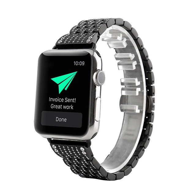 Applicable for iwatch with diamond stainless steel 123 generation metal diamond watchband, Many colors
Applicable for iwatch with diamond stainless steel 123 generation metal diamond watchband, Many colors