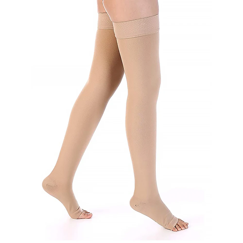 Open toe full leg ted hose 20-30 mmHg maternity compression medical support stockings, Black, beige
Open toe full leg ted hose 20-30 mmHg maternity compression medical support stockings, Black, beige