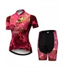 Ladies Sublimated Design Cycling Wears Shirt Short and Bib Short