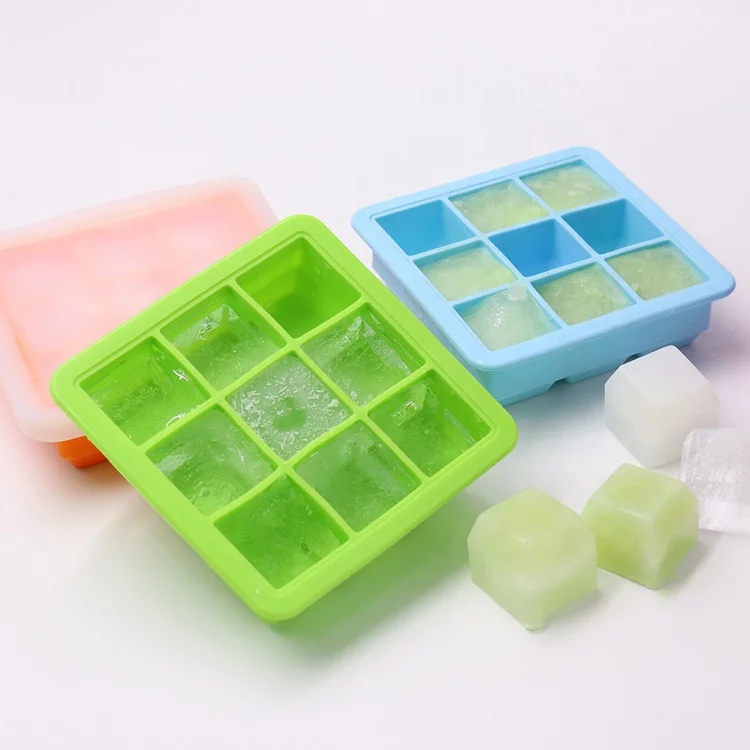 Wholesale 9 Cavity Square Shape Ice Tray Silicone Mold With Lid Kitchen Silicone Ice Cube, Blue,green,orange,pink,red,white
Wholesale 9 Cavity Square Shape Ice Tray Silicone Mold With Lid Kitchen Silicone Ice Cube, Blue,green,orange,pink,red,white