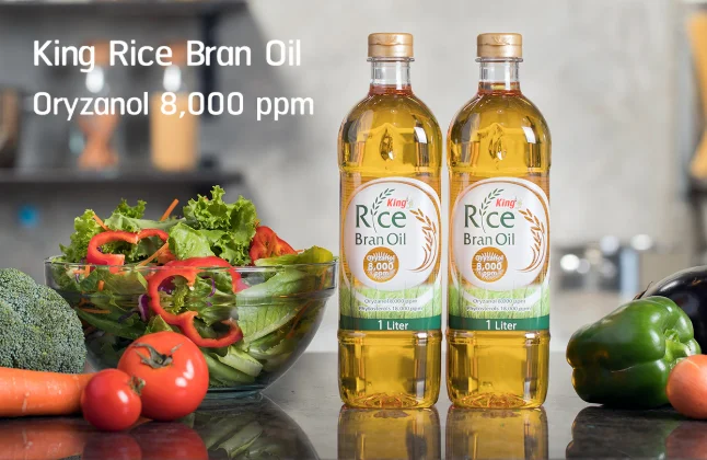 1l pet bottle refined rice bran oil (king brand)