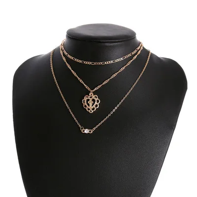 Western style heart alloy cross simple pendant jewelry women choker fashion diamond layered set chains gold necklace
Western style heart alloy cross simple pendant jewelry women choker fashion diamond layered set chains gold necklace