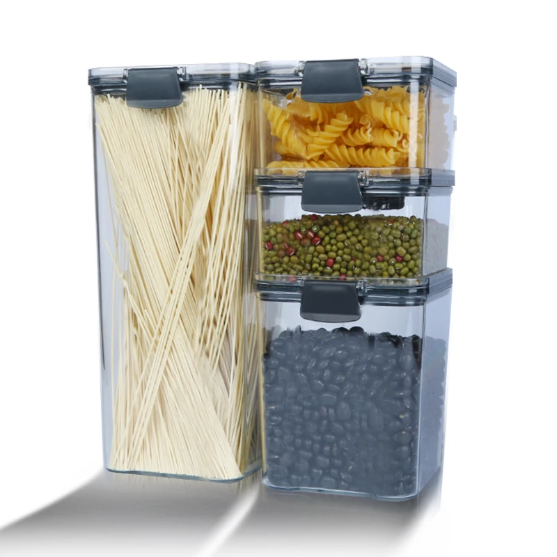 Amazon Hot Sale High Quality New Design 4 Piece Set Food Storage Container Airtight Food Storage Container Plastic Set with Lid, Transparent, white or black lid
Amazon Hot Sale High Quality New Design 4 Piece Set Food Storage Container Airtight Food Storage Container Plastic Set with Lid, Transparent, white or black lid