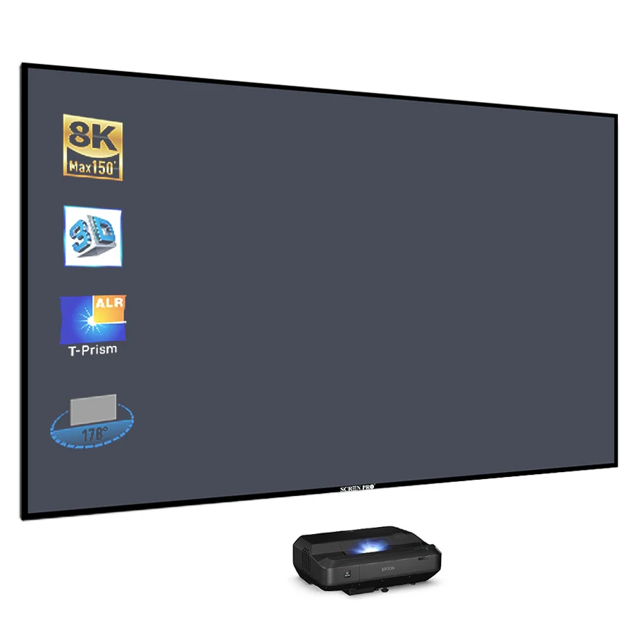 High Quality Theatre Screen 150 Inch 16:9 Picture Fixed Frame Screen for Ultra Short Throw projector
High Quality Theatre Screen 150 Inch 16:9 Picture Fixed Frame Screen for Ultra Short Throw projector