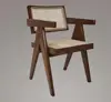 Pierre Jeanneret Le Corbusier Teakwood Dining Chair in Antique Finish Aged Finish