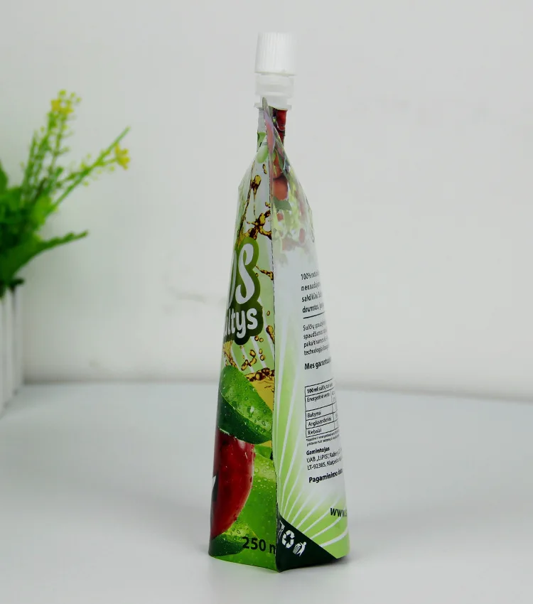 High Quality Aluminum Foil Plastic Bags Juice Drink Liquid Packaging Spout Bag