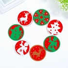 Table Christmas Dining Table Decor Double Layer Felt Drink Coasters