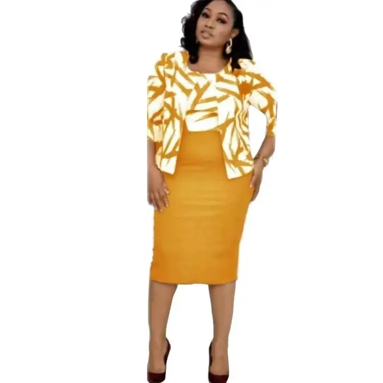 Spring Autumn New Fashion O-neck 2xl 4xl Printing Office Ladies Formal Plus Size Women Coat And Dress Two Pieces Suit Sets
Spring Autumn New Fashion O-neck 2xl 4xl Printing Office Ladies Formal Plus Size Women Coat And Dress Two Pieces Suit Sets