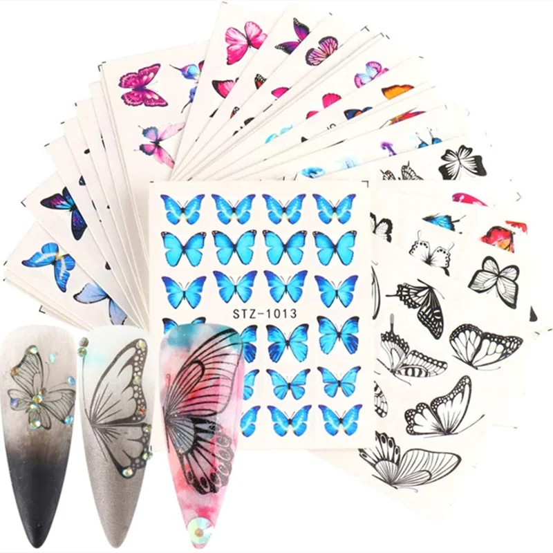 30 Sheets Butterfly Nail Art Stickers Nail Art Water Transfer Sticker with Butterfly Flower Patterns Manicure Tips
30 Sheets Butterfly Nail Art Stickers Nail Art Water Transfer Sticker with Butterfly Flower Patterns Manicure Tips