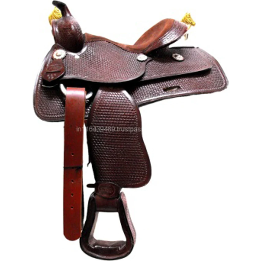 Western pony-Leather Saddles IN;34648 14 15 16 17 18