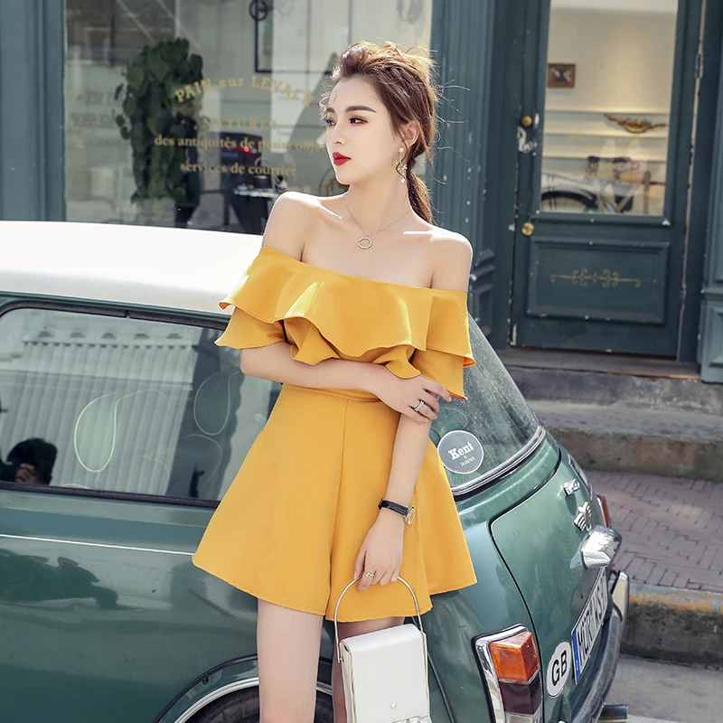 2020 Wholesale New Design Women Off-Shoulder Jumpsuit Ladies Short Sleeve Casual Rompers
2020 Wholesale New Design Women Off-Shoulder Jumpsuit Ladies Short Sleeve Casual Rompers
