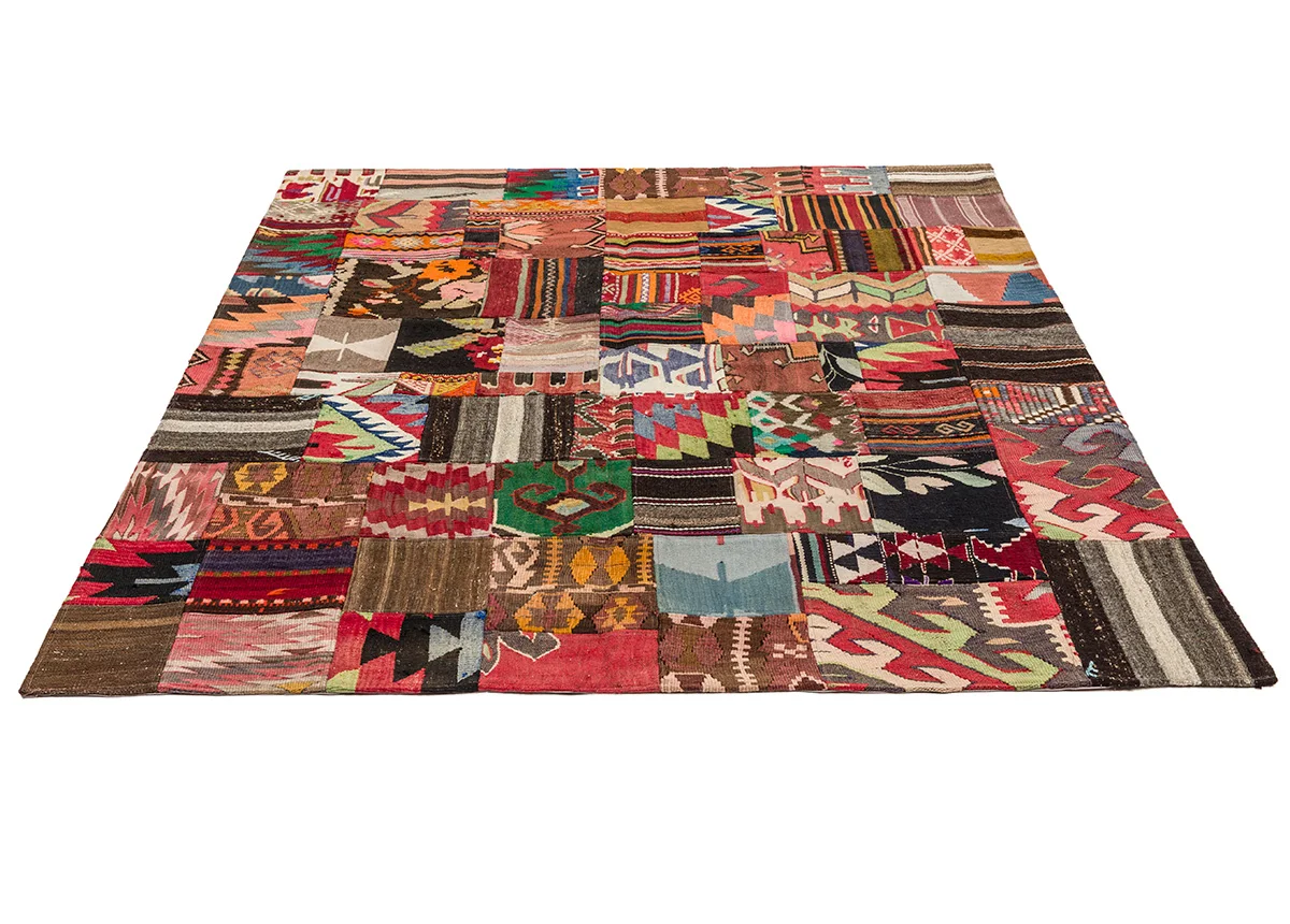 高品质产品土耳其拼布 kilim 地毯定制绣花补丁地毯