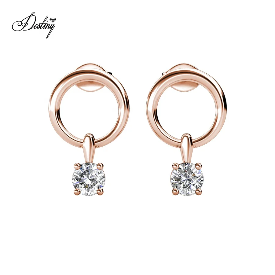 Destiny Jewellery Fashion Trend 2021 Minimalist Crystal Stud Earrings With Premium Austrian Crystal Gift For Women, Rose gold / white gold / yellow gold
Destiny Jewellery Fashion Trend 2021 Minimalist Crystal Stud Earrings With Premium Austrian Crystal Gift For Women, Rose gold / white gold / yellow gold