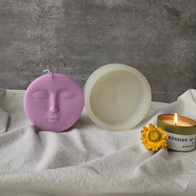J113 DIY Handmade Gift Soap Plaster Candle Handicrafts Mould New Minimalist Style Moon Face Design Silicone Mold, White
J113 DIY Handmade Gift Soap Plaster Candle Handicrafts Mould New Minimalist Style Moon Face Design Silicone Mold, White