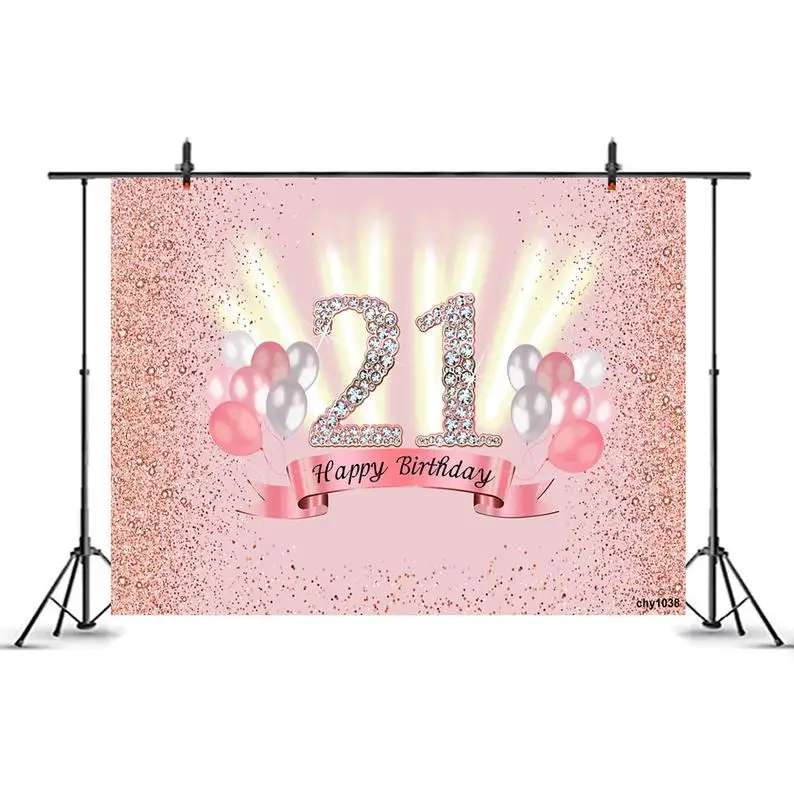 Custom Party Decor 21st Birthday Banner Girls Rose Golden Backdrop Diamonds Balloons Background Dropshipping photography, Customized
Custom Party Decor 21st Birthday Banner Girls Rose Golden Backdrop Diamonds Balloons Background Dropshipping photography, Customized