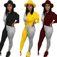 New Arrivals Fashion Women Casual O-Neck Long Sleeve T-shirt Leggings 2 Pieces Set Color Block Patchwork Outfits Tracksuit
New Arrivals Fashion Women Casual O-Neck Long Sleeve T-shirt Leggings 2 Pieces Set Color Block Patchwork Outfits Tracksuit