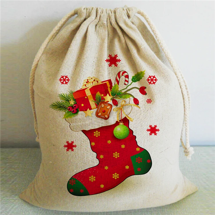 christmas gift bags santa sacks claus xmas tree drawstring bag