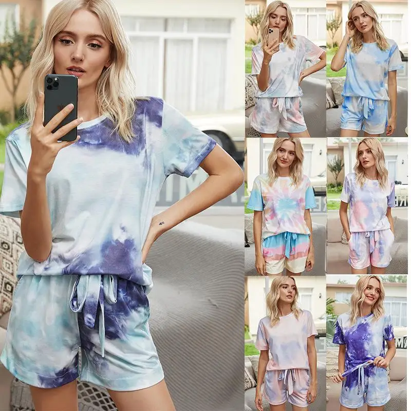 Wholesale Women Pajamas Tie Dye Sexy Sleepwear Home Wear Lounge Wear Ladies' Printed Night Wear Girls Pajamas Set With Ruffle
Wholesale Women Pajamas Tie Dye Sexy Sleepwear Home Wear Lounge Wear Ladies' Printed Night Wear Girls Pajamas Set With Ruffle