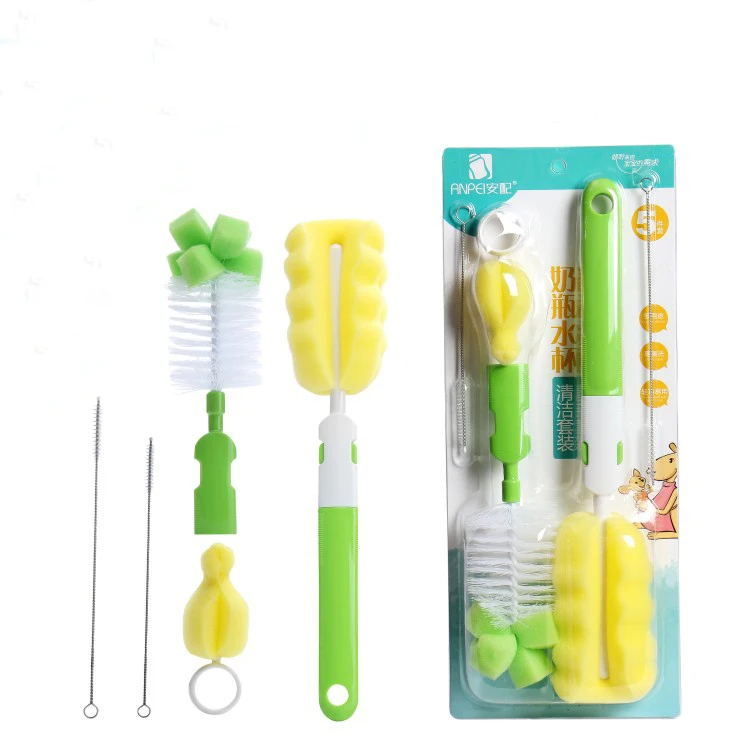 Factory sells 6 sets baby bottle cleaning brush 360 degree rotary head cleaning sponge nursing bottle Brush, Green, pink
Factory sells 6 sets baby bottle cleaning brush 360 degree rotary head cleaning sponge nursing bottle Brush, Green, pink