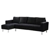 New black Modern Small Sectional Sofa Couch For Living Room Furniture