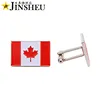 custom rectangle soft enamel canadian country flag cufflinks