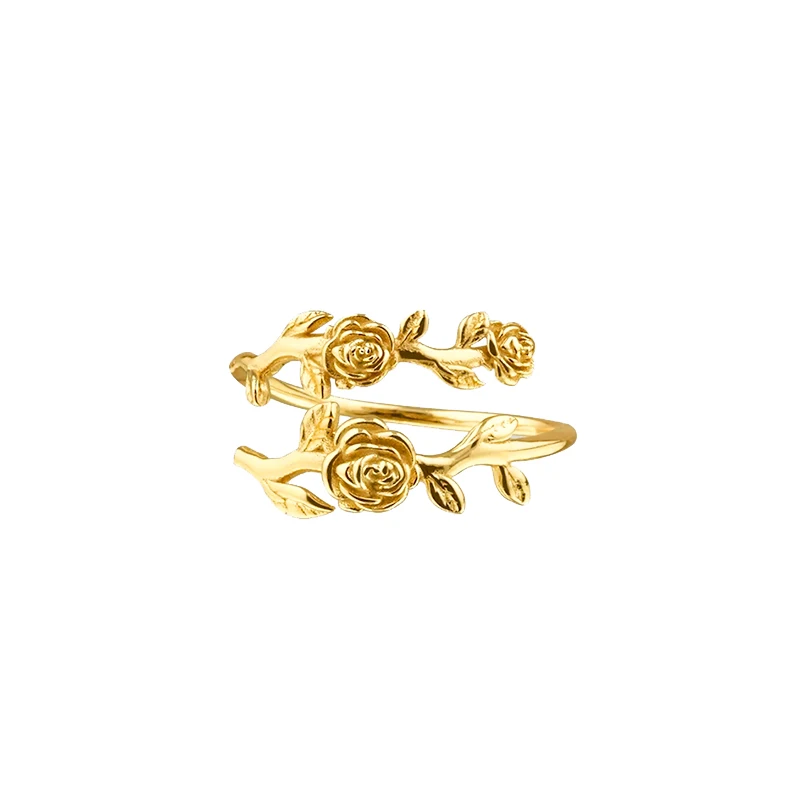 CANNER 2021 New Fashion S925 sterling silver ins European style best-selling 18k gold plated rose open rings for women
CANNER 2021 New Fashion S925 sterling silver ins European style best-selling 18k gold plated rose open rings for women