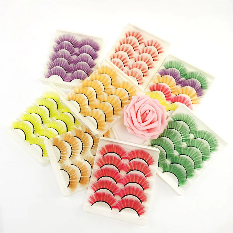2021 New colored eyelash extensions Colorfast waterproof dramatic colorful 3d faux mink eyelashes
2021 New colored eyelash extensions Colorfast waterproof dramatic colorful 3d faux mink eyelashes