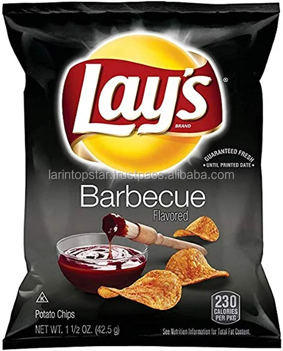 lay"s barbecue flavored potato chips 270g