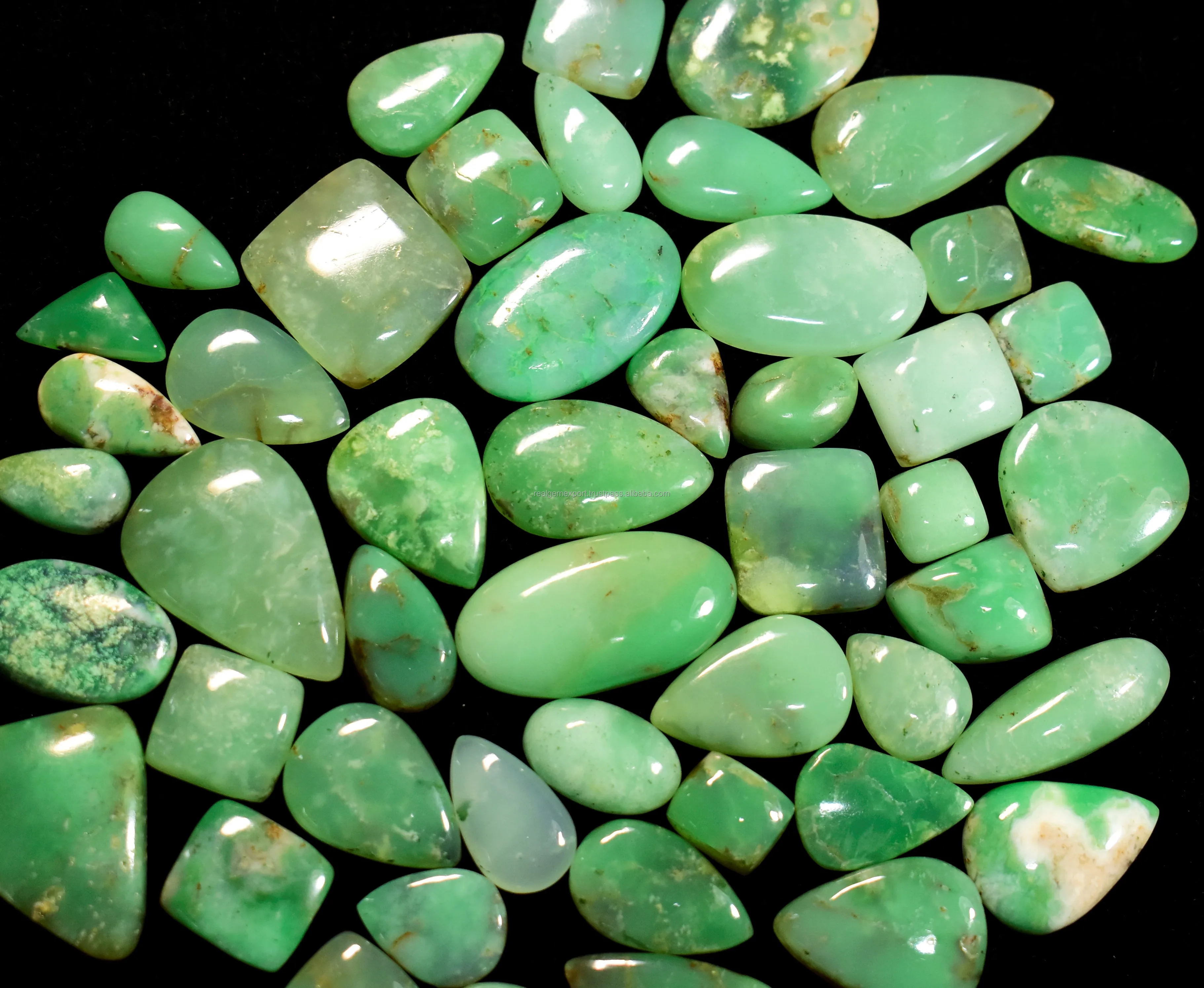 free size mixed shapes loose gemstones natural chrysoprase gemstones
