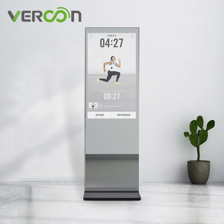Vercon touch control screen fitness workout Android OS home gym exercise Home fitness smart mirror manufacturer hot sale
Vercon touch control screen fitness workout Android OS home gym exercise Home fitness smart mirror manufacturer hot sale