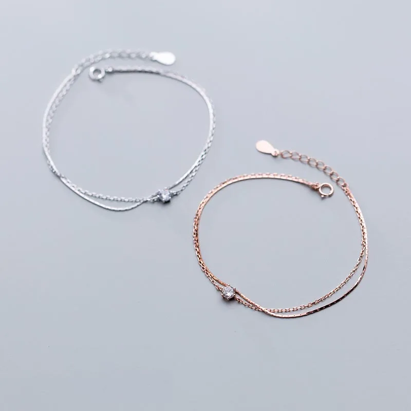B1357 Classical For 2021 Accessories Silver Plated Rose Gold Double Layer Single Diamond Bracelet
B1357 Classical For 2021 Accessories Silver Plated Rose Gold Double Layer Single Diamond Bracelet