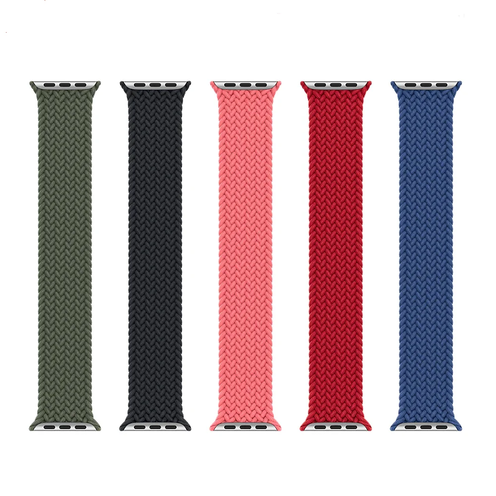 10 Colors+Braided Solo Loop Strap For Apple Watch band 38/40mm & 42/44mm Nylon Elastic Bracelet for iwatch Series 6 SE 5 4 3, Black blue red green etc
10 Colors+Braided Solo Loop Strap For Apple Watch band 38/40mm & 42/44mm Nylon Elastic Bracelet for iwatch Series 6 SE 5 4 3, Black blue red green etc