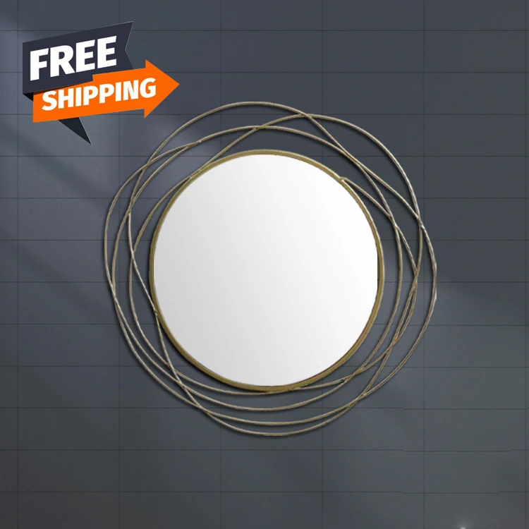 Free Shipping Abstract Mirror Wall Art Metal Living Room Round Wall Mirror Home, Brown
Free Shipping Abstract Mirror Wall Art Metal Living Room Round Wall Mirror Home, Brown