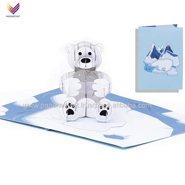 Best Seller 2020 Manufacture Custom Design High Quality 3D Pop up Animal Greeting Handmade Christmas Card Printing Cards