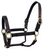 Triple Stitched Leather Stable Halter, Full, Havana