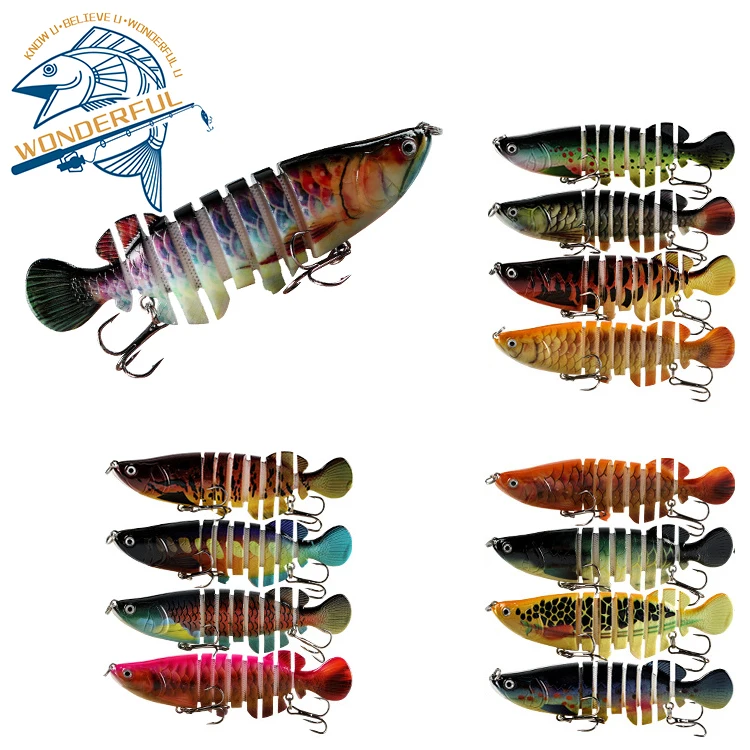 ABS Plastic 110mm Hard Jointed Hard Colorful Lifelike Wobbler Multi Sections Swimbait
ABS Plastic 110mm Hard Jointed Hard Colorful Lifelike Wobbler Multi Sections Swimbait