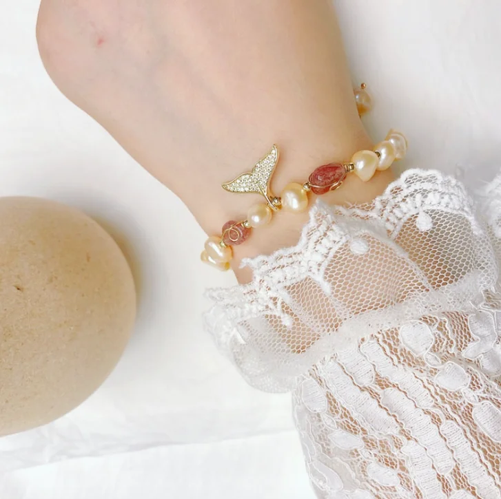 Jialin 2019 Japanese and Korean fashion fashion fishtail jewelry female baroque freshwater pearl bracelet
Jialin 2019 Japanese and Korean fashion fashion fishtail jewelry female baroque freshwater pearl bracelet